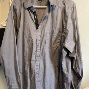 New mens dress shirt with pocket 2xl-grey